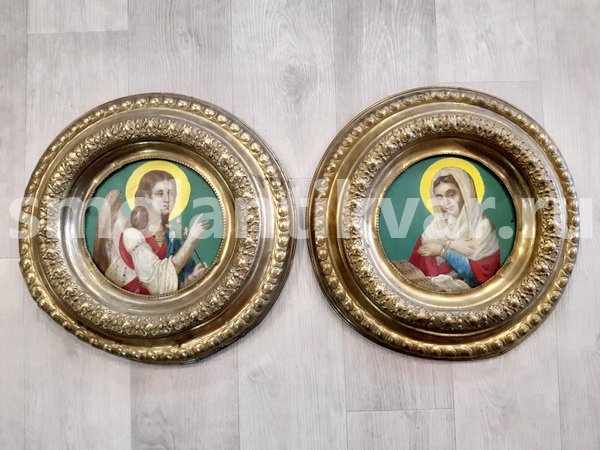 Иконы Архангел Гавриил и Дева Мария