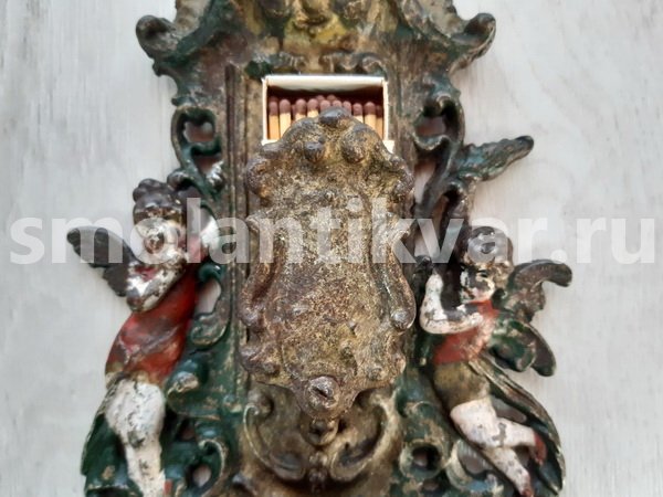 Каминная старинная спичечница